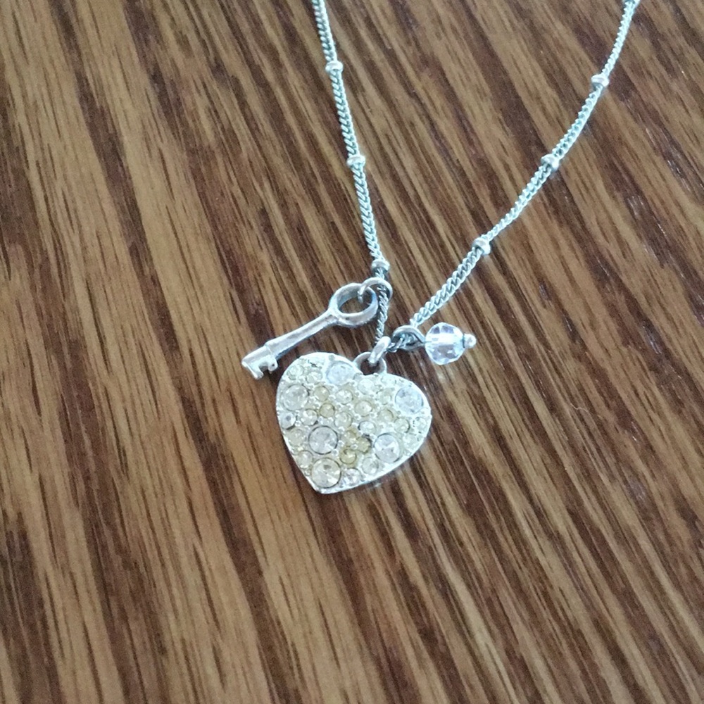 Fossil heart necklace